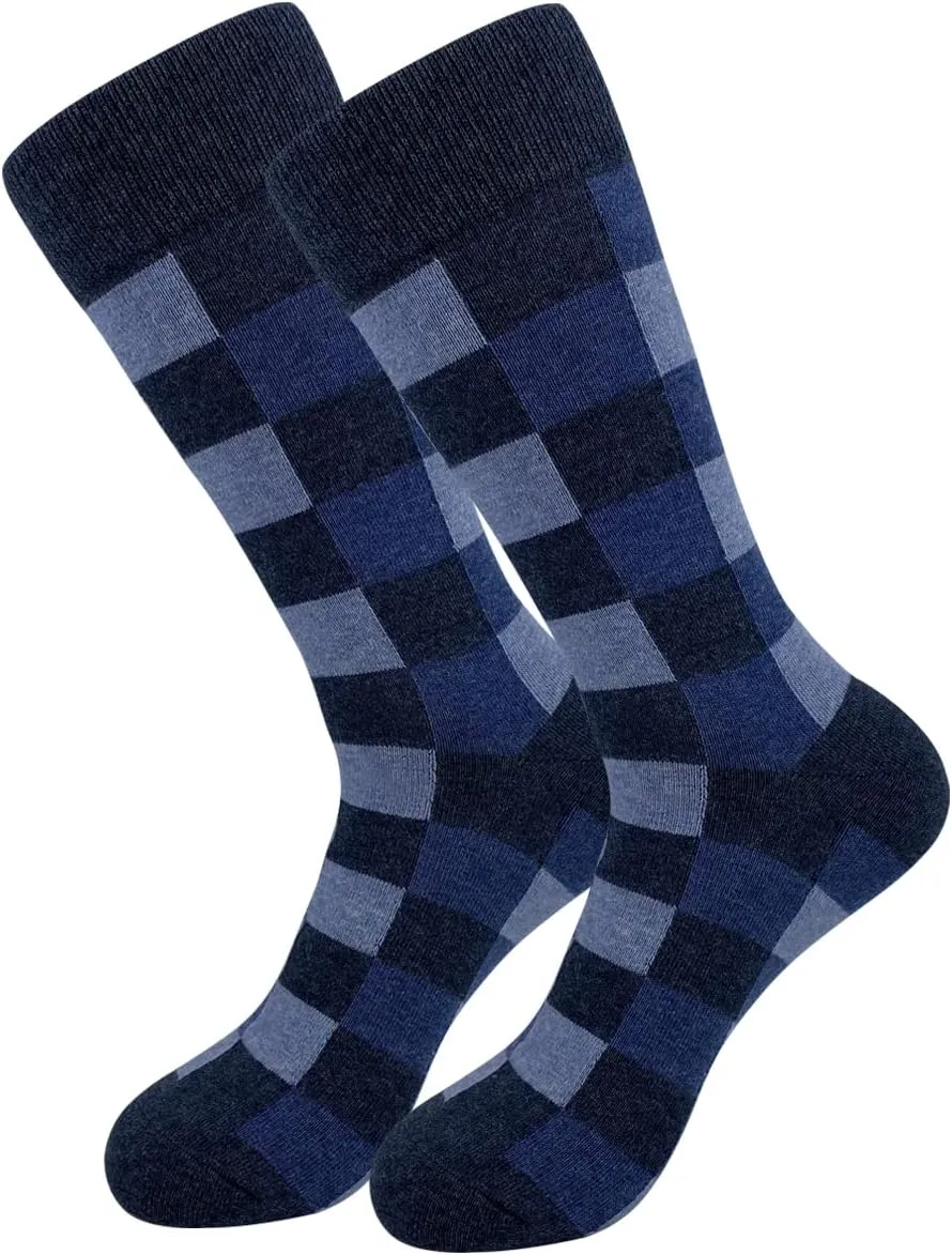 HHX YONLEE Dress Socks 5/6/10 Pairs Crew Argyle Colorful Cotton Novelty Casual Happy Fun