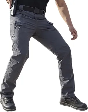 HNVAVQ Men's Combat Trousers Tactical Cargo Pants with Multi Pockets Outdoor Work Trousers