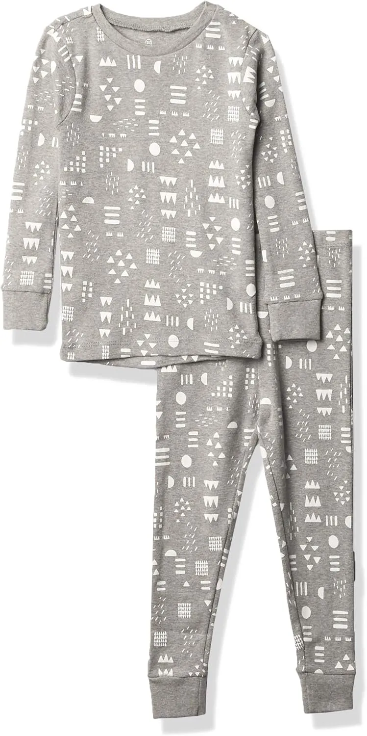 HonestBaby Baby, Toddler and Kids' 100% Organic Cotton Classics 2-Piece Pajamas