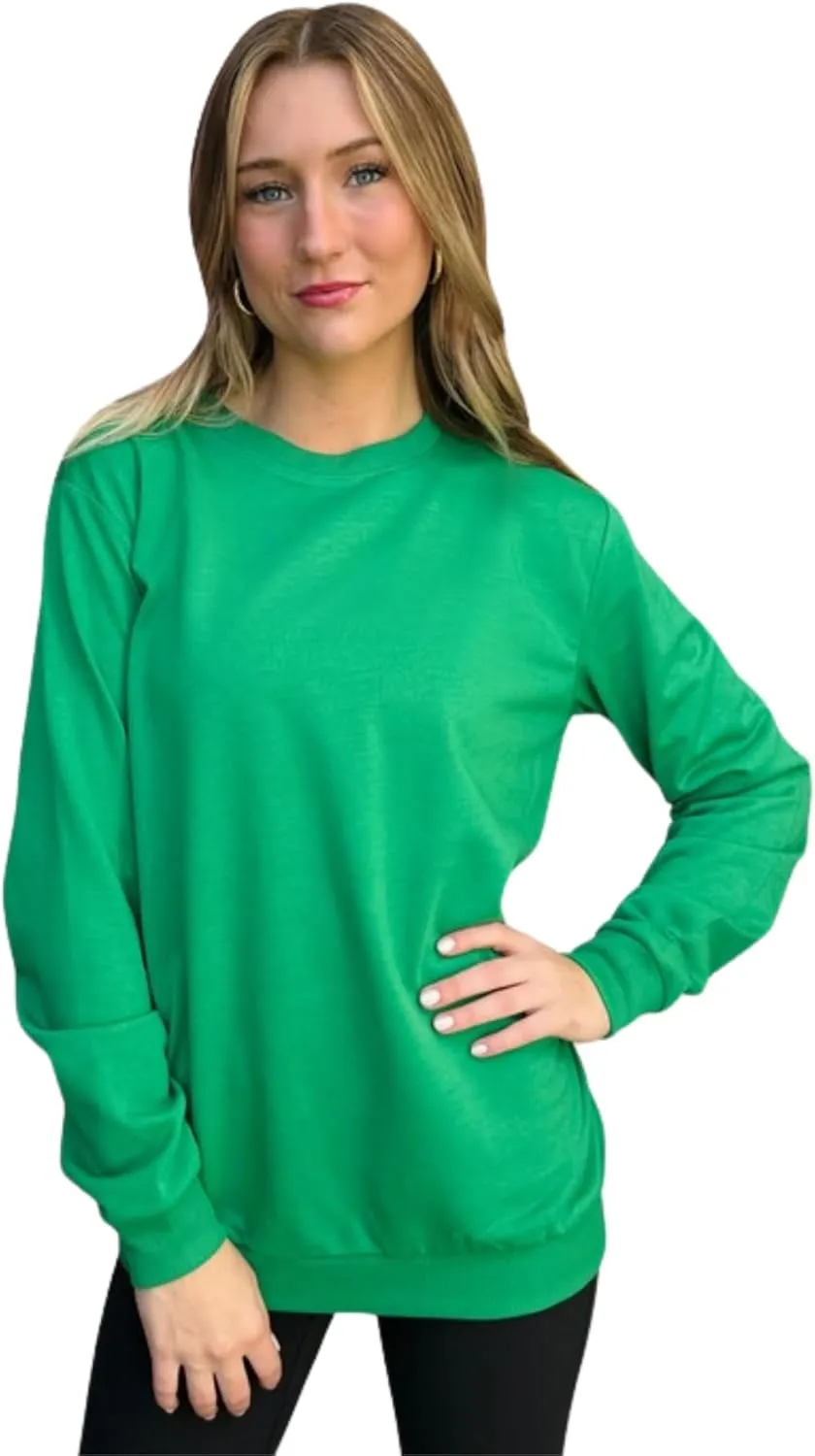 ILTEX Adult Polyester Crewneck Long Sleeves Sweatshirt | Unisex Cotton Fleece Relax fit & Comfortable
