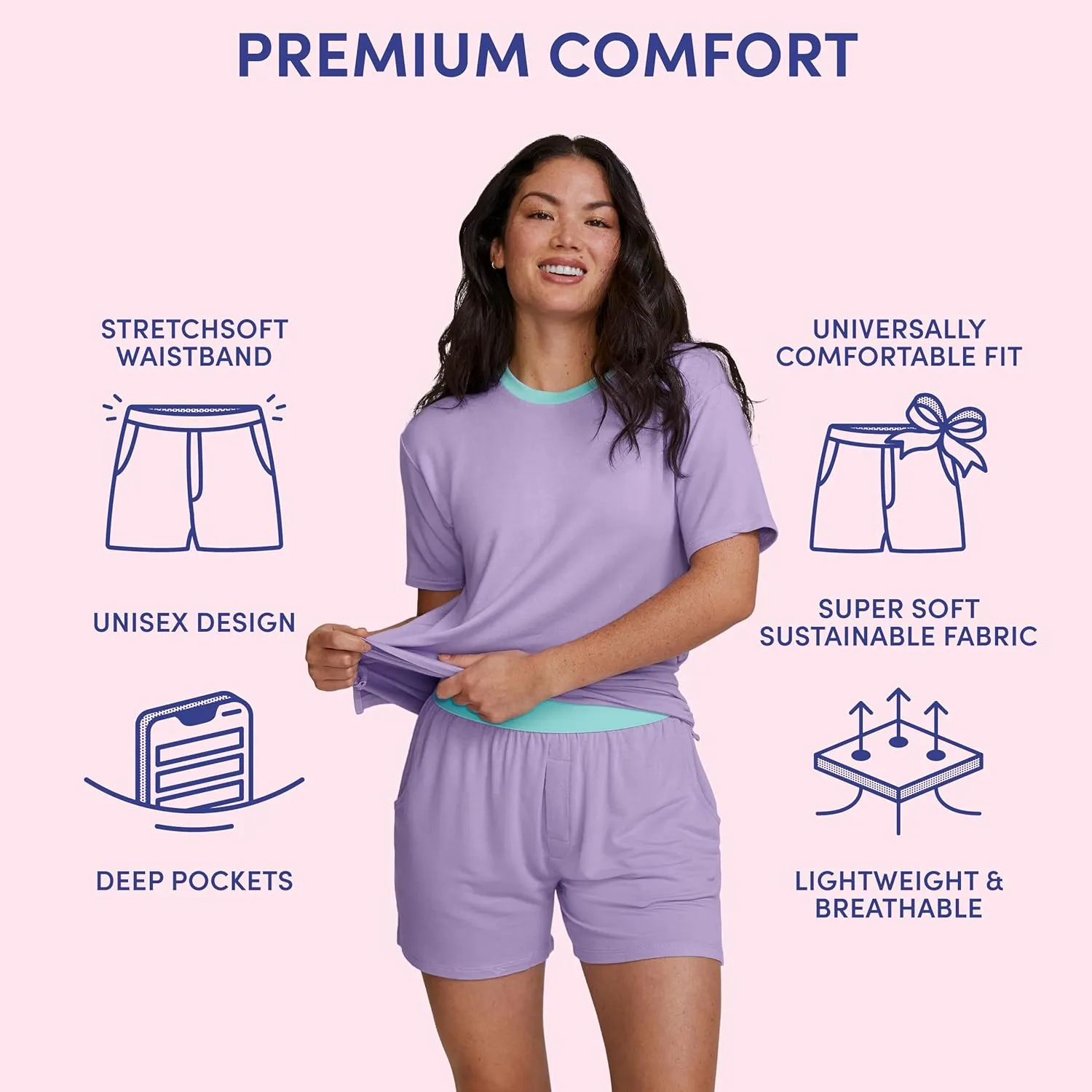 Jambys Boxers With Pockets | House Shorts Unisex Lounge and Sleep Shorts for Women and Men, Multi-Use Pajama Shorts