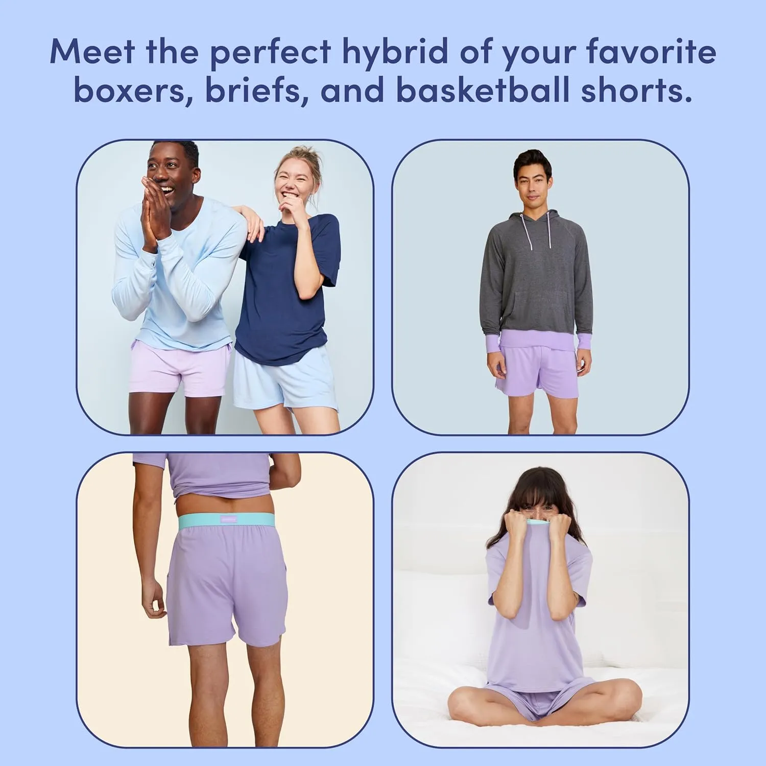 Jambys Boxers With Pockets | House Shorts Unisex Lounge and Sleep Shorts for Women and Men, Multi-Use Pajama Shorts