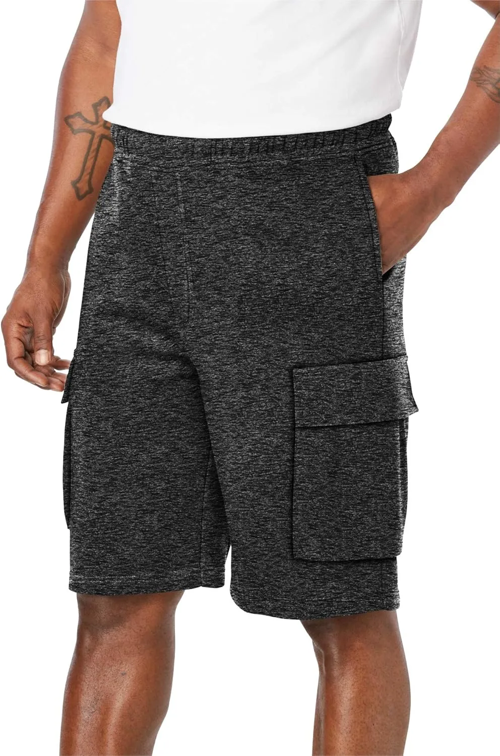 KingSize Men's Big & Tall 10" Fleece Cargo Shorts