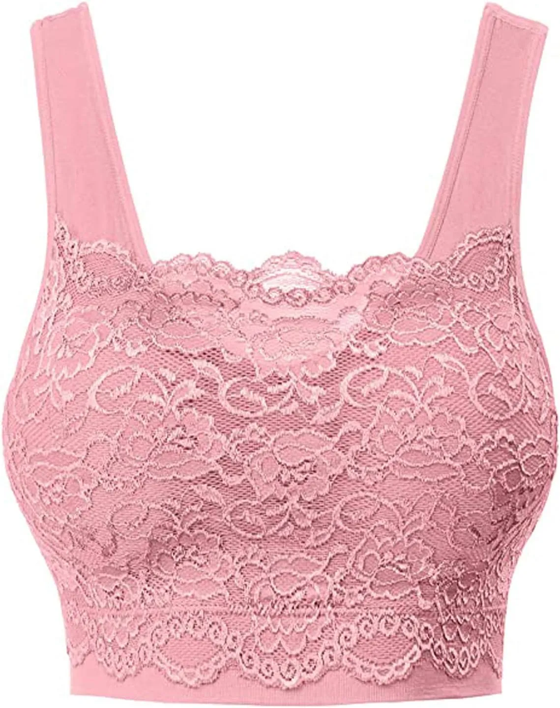 Lace Bralettes for Women Wire Free Push-up Sports BraBandeau Bra for Everyday Wear, Exercise and Offers Back Support