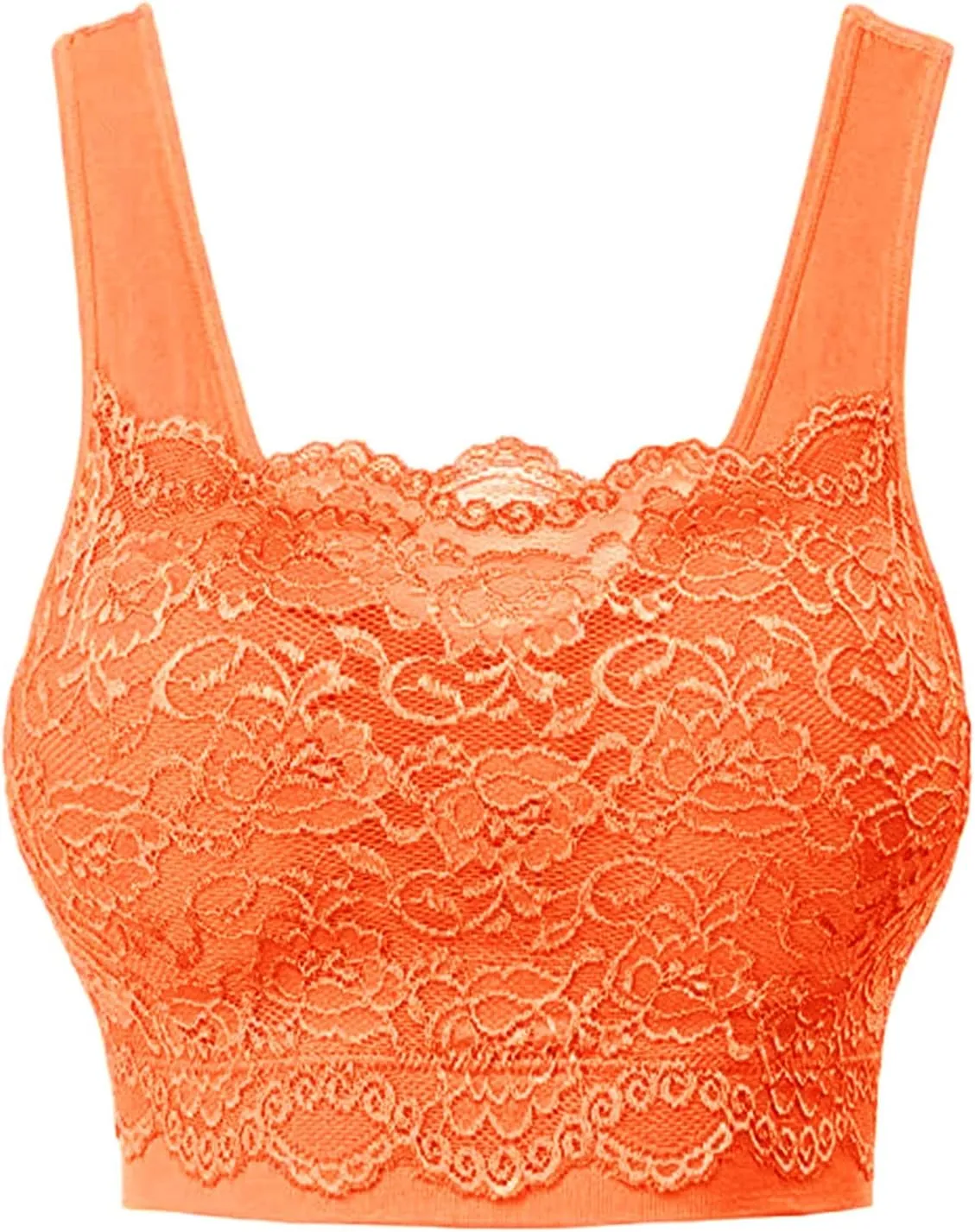 Lace Bralettes for Women Wire Free Push-up Sports BraBandeau Bra for Everyday Wear, Exercise and Offers Back Support