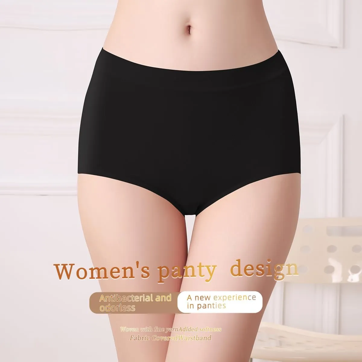 Ladies Briefs Women's Modal Underwear Soft High Waist Leakproof Panties High Absorbency, (Multicolor) 3pack