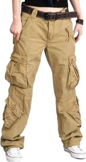 Ladies Cargo Pants Multi Pockets Work Trousers Outdoor Hiking Pants Women Streetwear