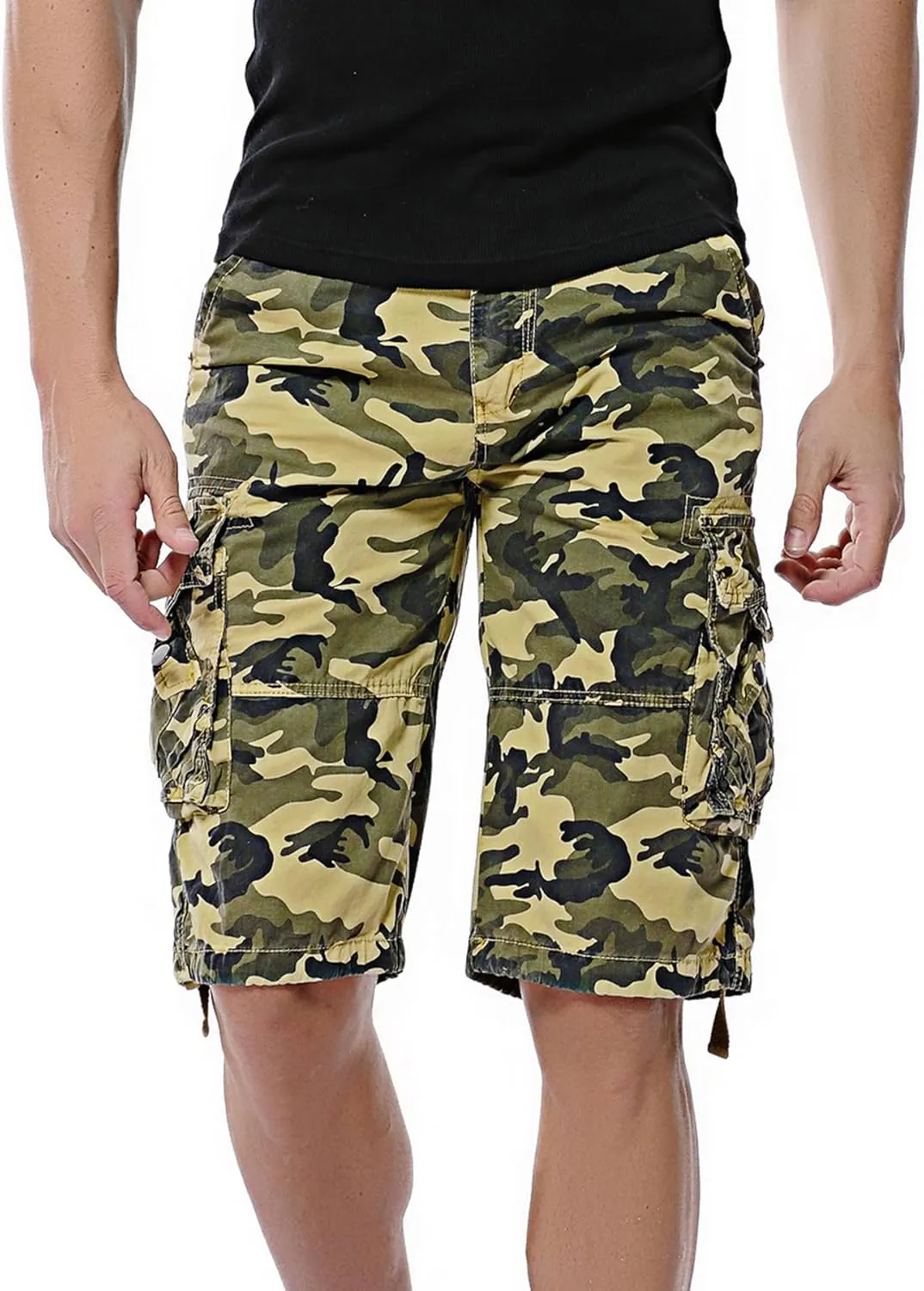 Men's Camo Cargo Shorts Cotton