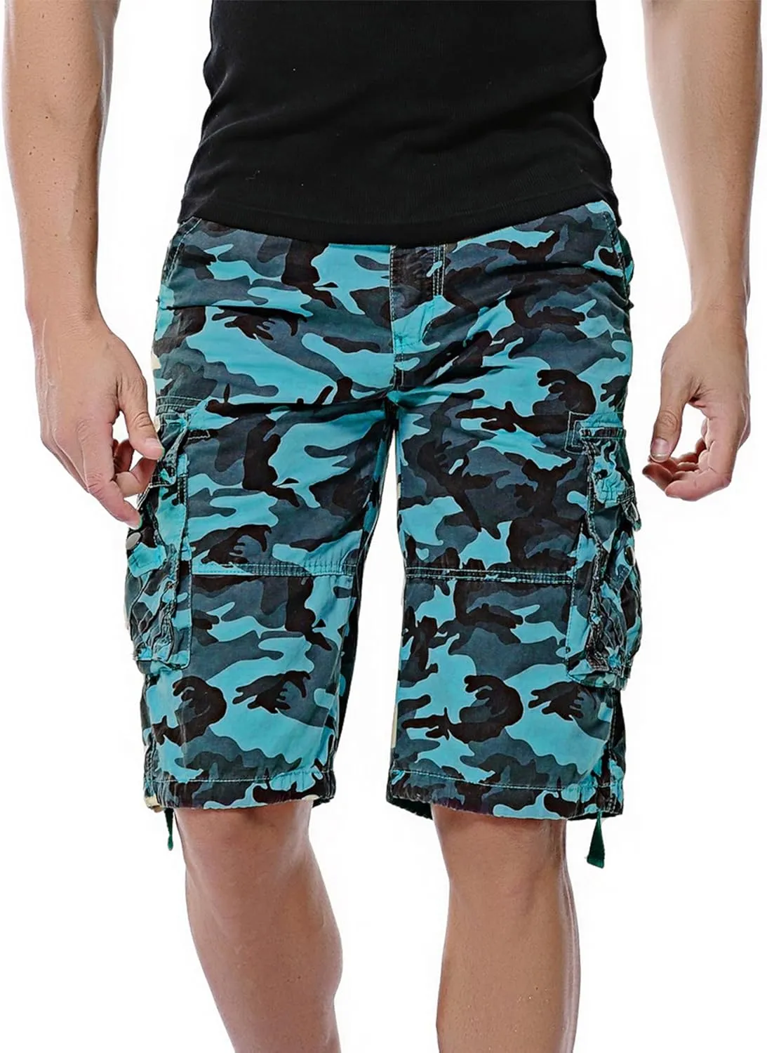 Men's Camo Cargo Shorts Cotton