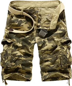 Men's Camo Cargo Shorts Cotton