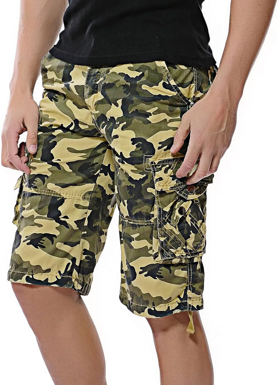 Men's Camo Cargo Shorts Cotton