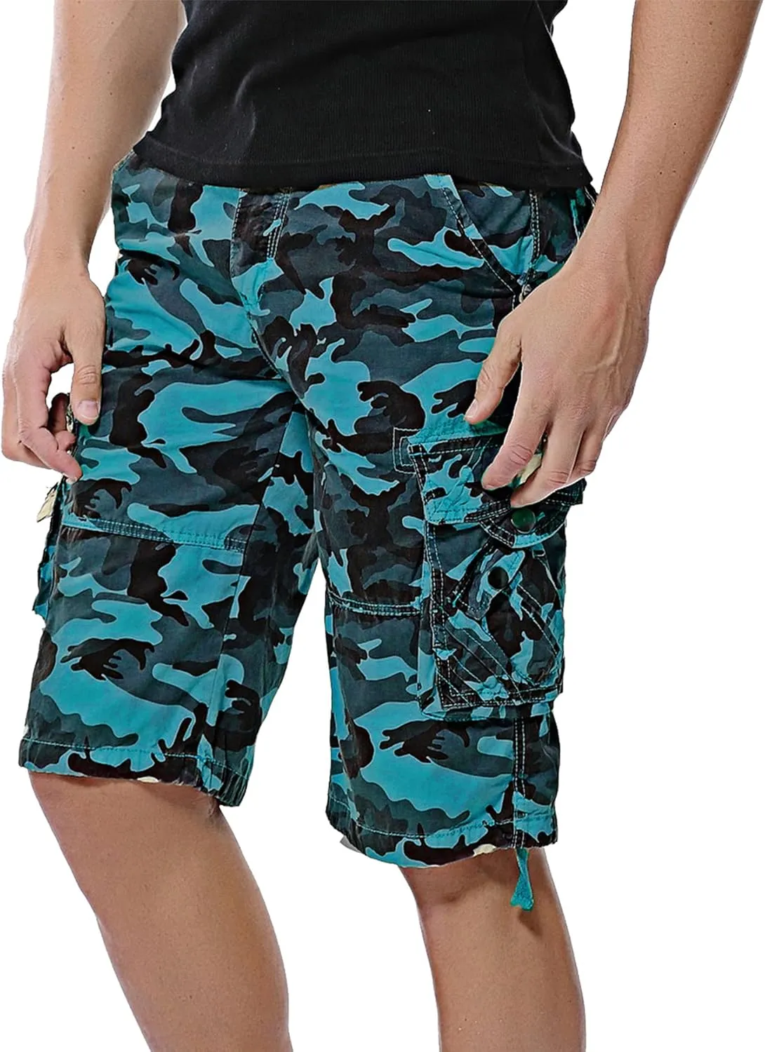 Men's Camo Cargo Shorts Cotton