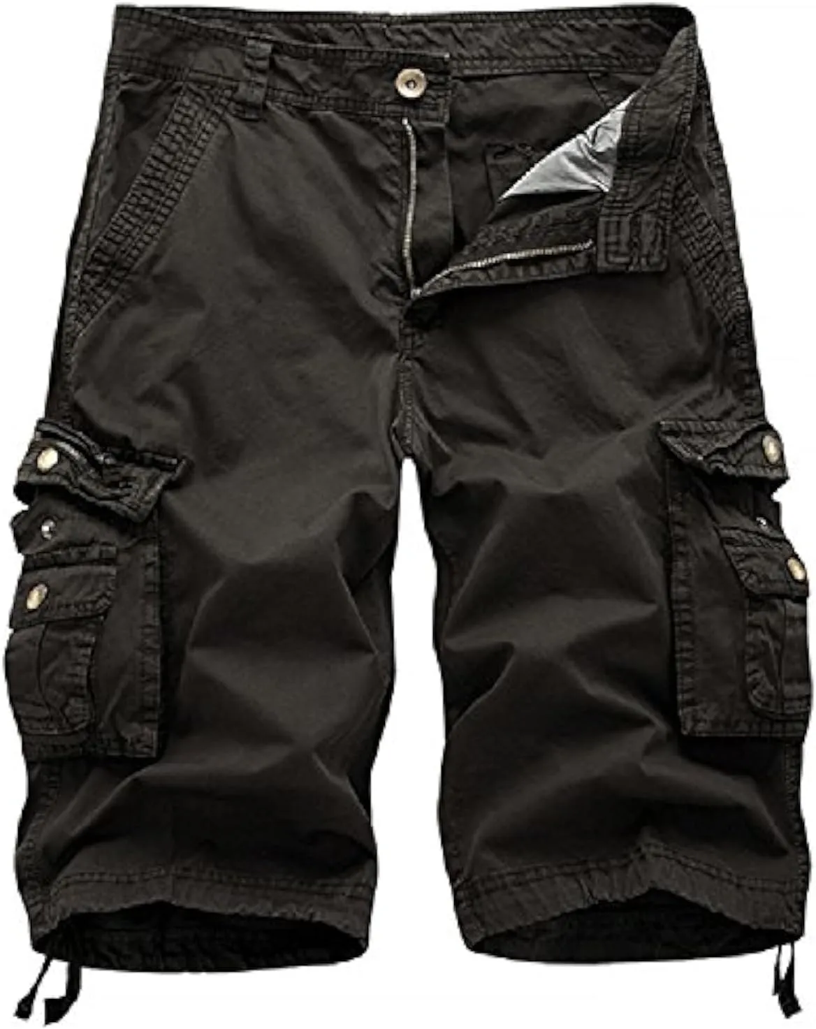 Mens Camo Cargo Shorts Relaxed Fit Lightweight Multi Pocket Camouflage Outdoor Twill Cargo Shorts
