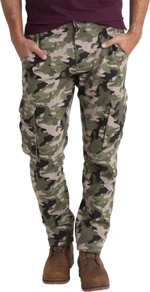 Mens Cargo Combat Work Pants Camouflage Relaxed Casual Cotton 6 Pockets Construction Workwear Full Pants Sizes 32W-44W