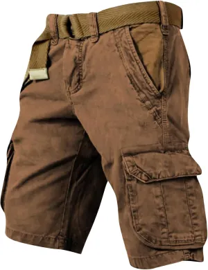 Men's Classic Cargo Stretch Short Athletic Hiking Golf Lightweight Outdoor Work Travel Camping Casual with Pockets