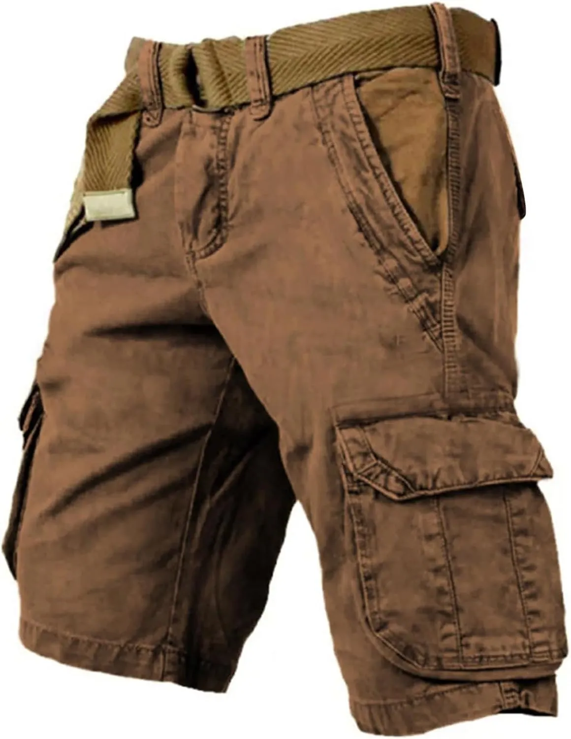 Men's Classic Cargo Stretch Short Athletic Hiking Golf Lightweight Outdoor Work Travel Camping Casual with Pockets