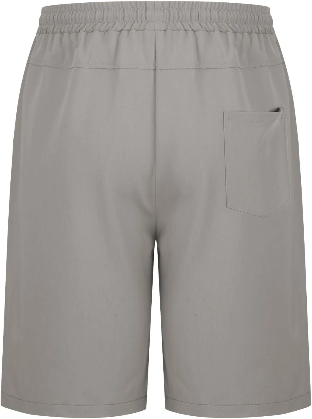 Men's Hiking Cargo Shorts Elastic Waist Drawstring Knee Length Pant Lightweight Casual Athletic Shorts with Pockets