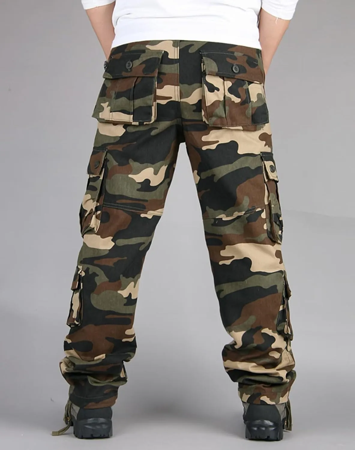 Men's Outdoor Tactical Pants Cargo Pants Multi Pockets Work Trousers Hiking Walking Pants