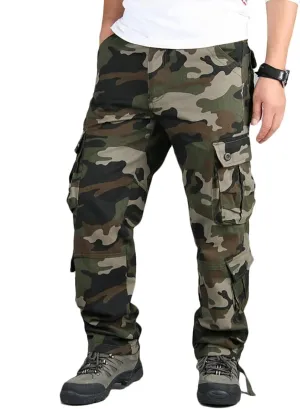 Men's Outdoor Tactical Pants Cargo Pants Multi Pockets Work Trousers Hiking Walking Pants