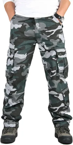 Men's Outdoor Tactical Pants Cargo Pants Multi Pockets Work Trousers Hiking Walking Pants