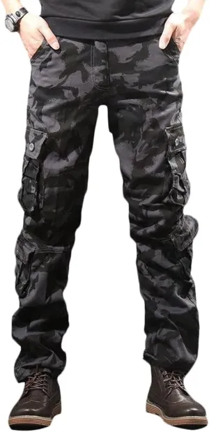 Men's Outdoor Tactical Pants Cargo Pants Multi Pockets Work Trousers Hiking Walking Pants