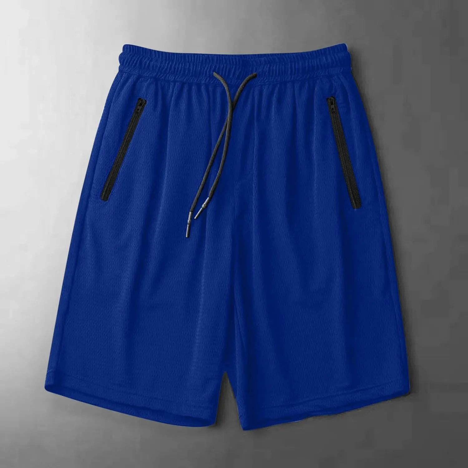 Men's Thin Ice Silk Quick Dry Shorts Casual Drawstring Elastic Waist Stretch Yoga Running Short Pants with Pockets