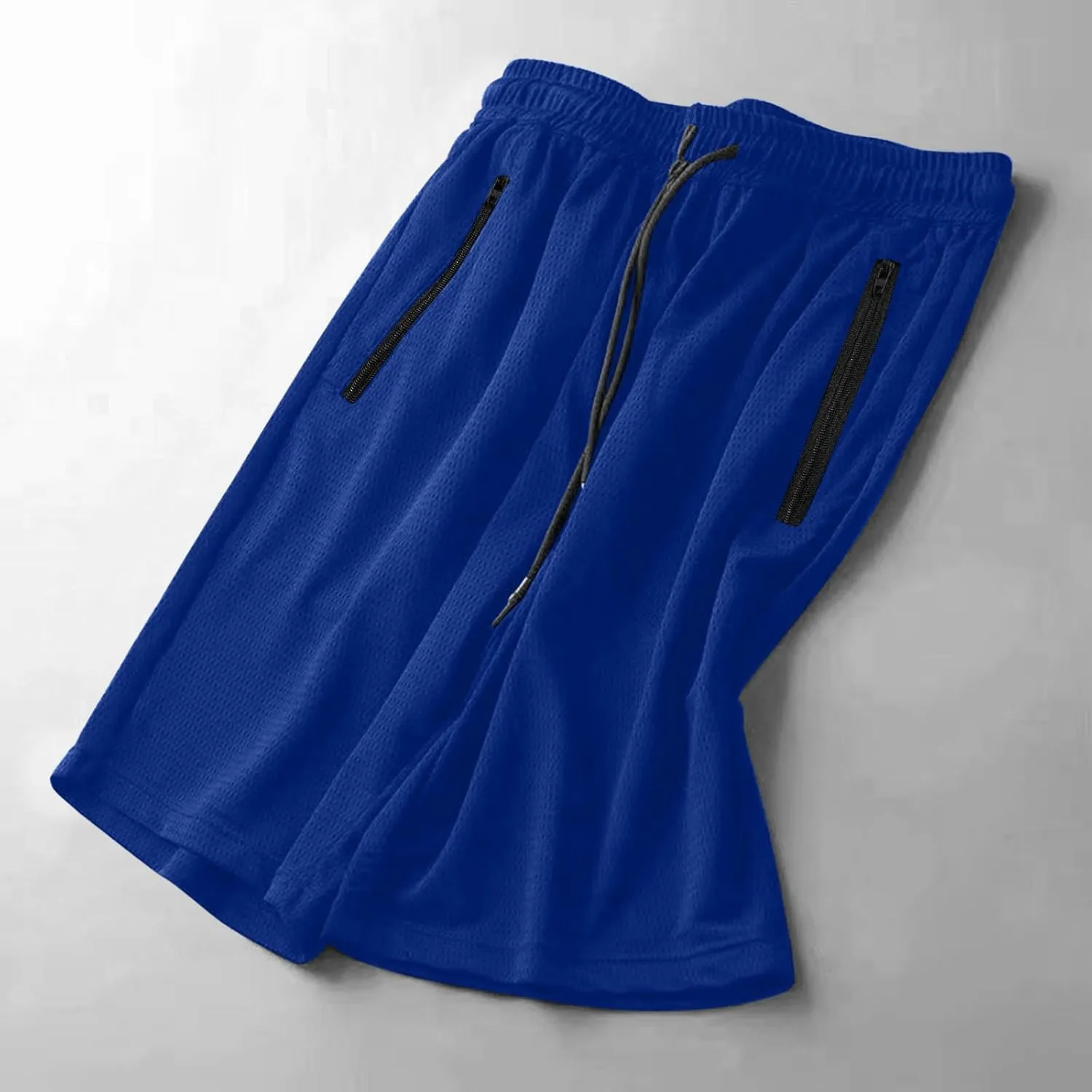 Men's Thin Ice Silk Quick Dry Shorts Casual Drawstring Elastic Waist Stretch Yoga Running Short Pants with Pockets