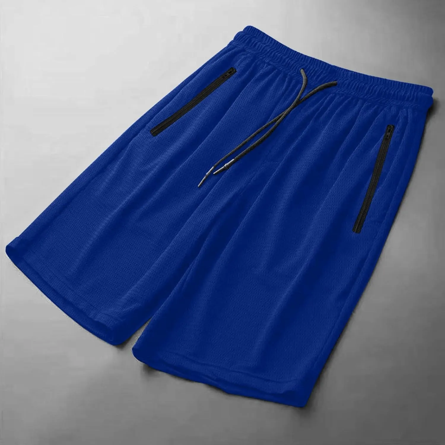 Men's Thin Ice Silk Quick Dry Shorts Casual Drawstring Elastic Waist Stretch Yoga Running Short Pants with Pockets