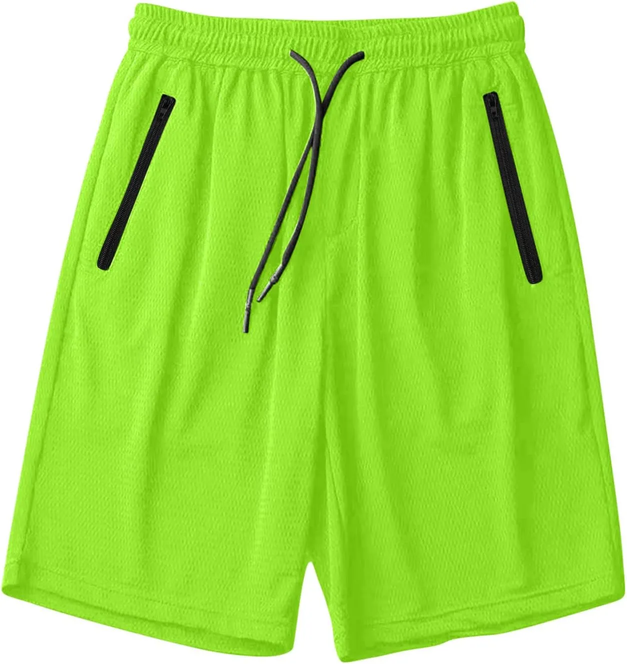 Men's Thin Ice Silk Quick Dry Shorts Casual Drawstring Elastic Waist Stretch Yoga Running Short Pants with Pockets