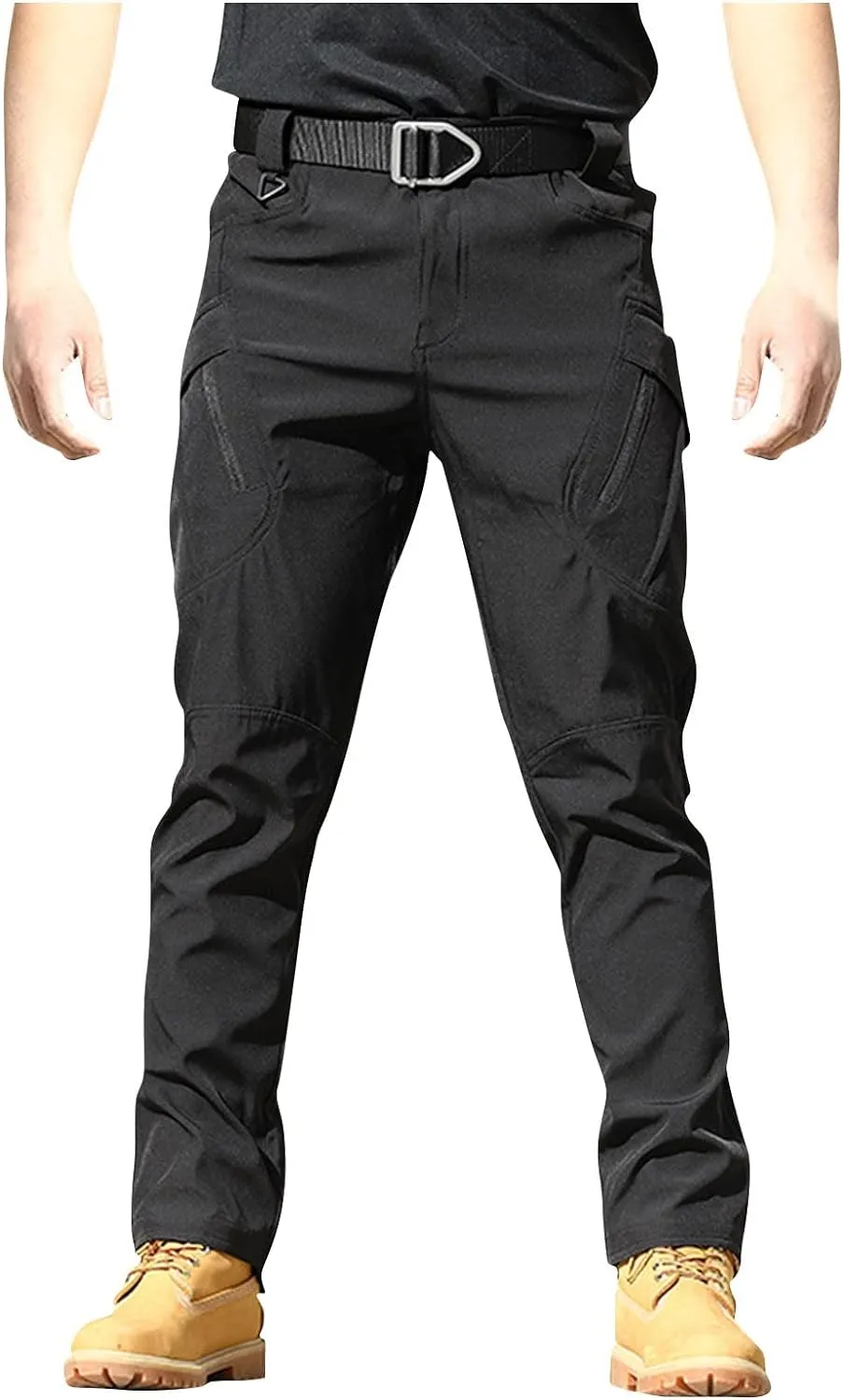 Men's Waterproof Work Trousers UK Custom Name Text 100% Polyester High Stretch Cargo Pants Multi-Pocket Durable Work Trousers for Hiking Cycling Camping Combat Military Use