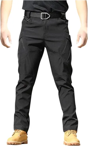 Men's Waterproof Work Trousers UK Custom Name Text 100% Polyester High Stretch Cargo Pants Multi-Pocket Durable Work Trousers for Hiking Cycling Camping Combat Military Use