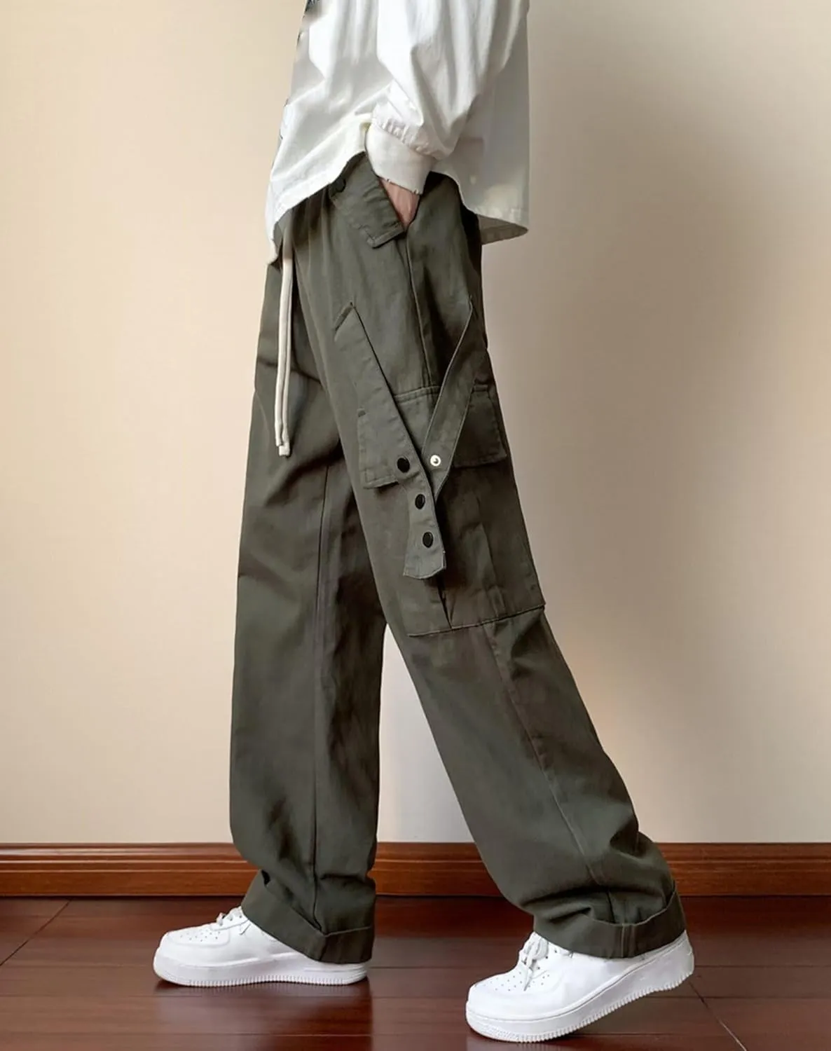 Men's Work Trousers Cargo Pants with Multi Pockets Casual Hiking Walking Trousers