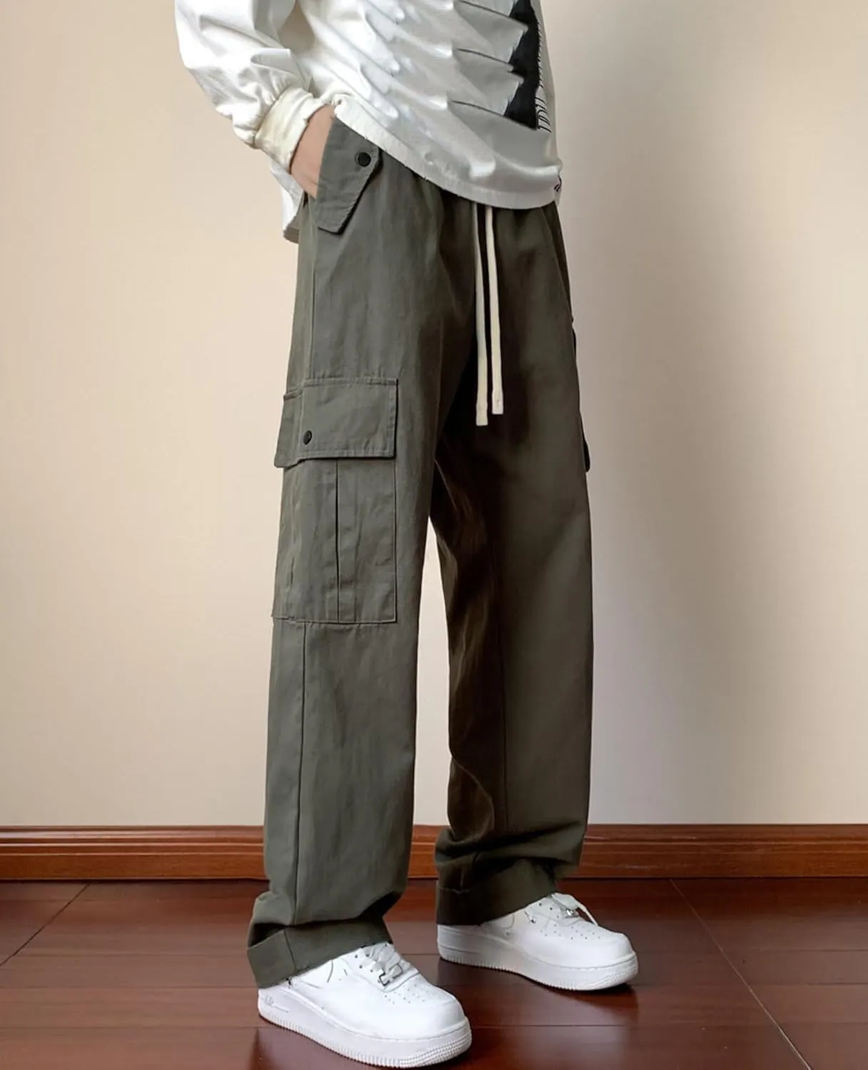 Men's Work Trousers Cargo Pants with Multi Pockets Casual Hiking Walking Trousers