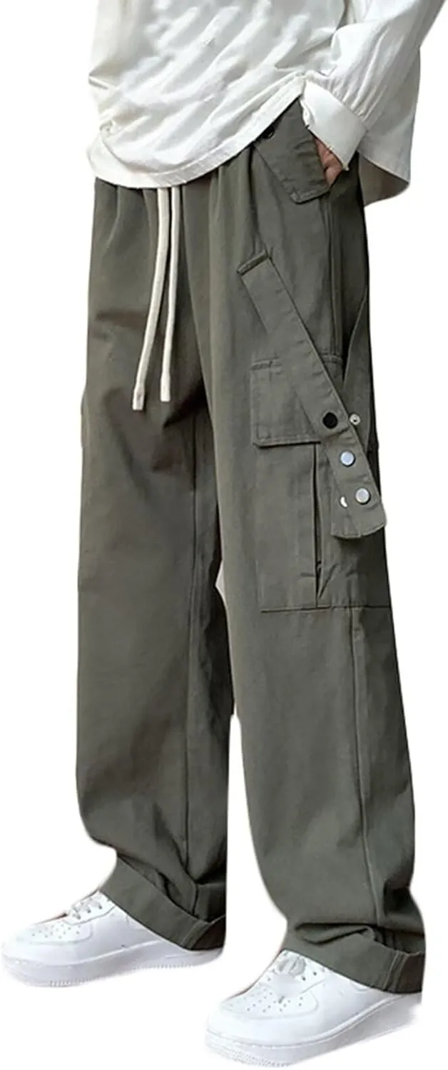 Men's Work Trousers Cargo Pants with Multi Pockets Casual Hiking Walking Trousers
