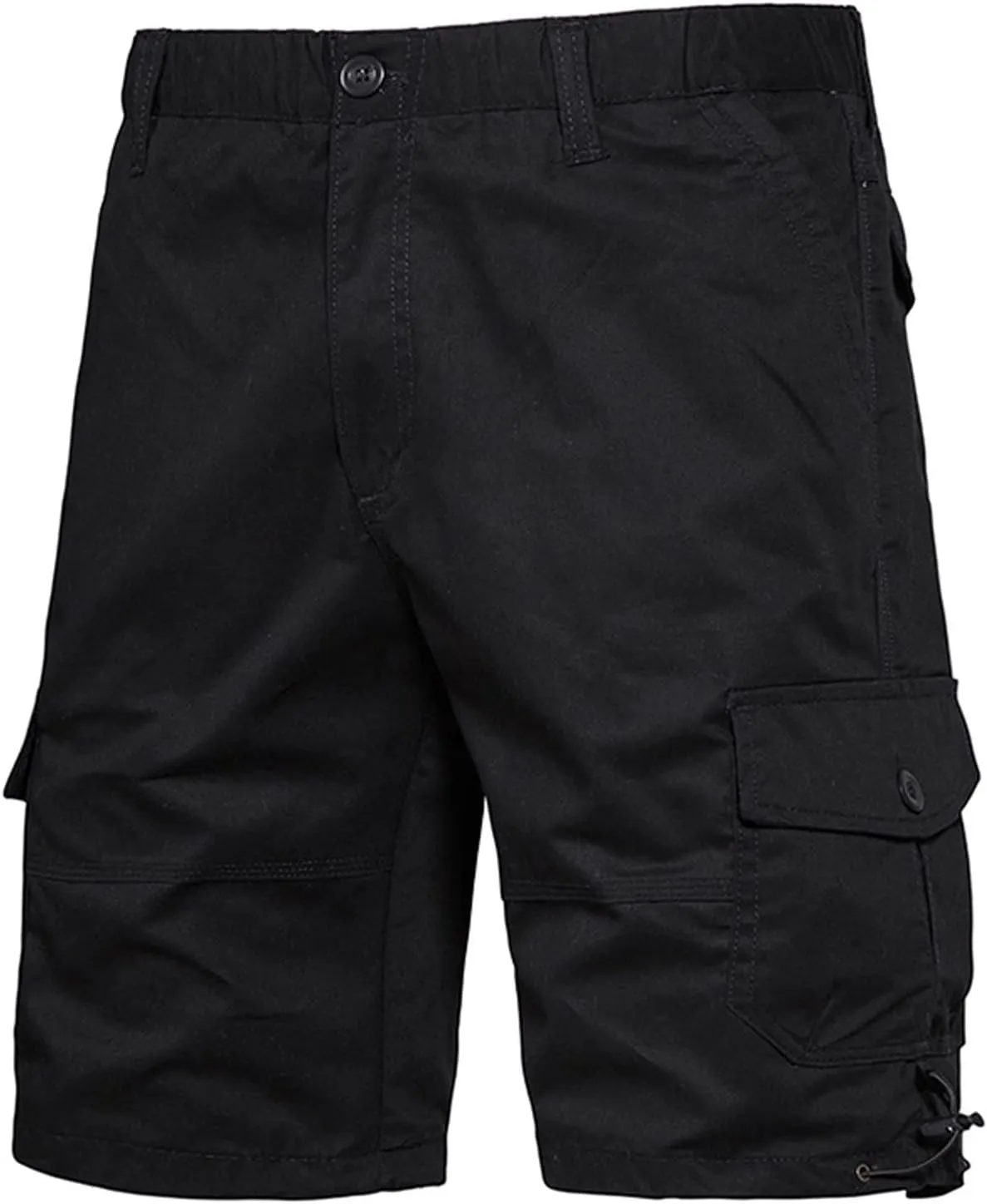 Mesh Shorts Regular Fit Cotton Elastic Waist Multi Pocket Cargo Shorts Outdoor Fashion Work Utility Tooling Short