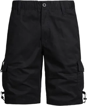 Mesh Shorts Regular Fit Cotton Elastic Waist Multi Pocket Cargo Shorts Outdoor Fashion Work Utility Tooling Short
