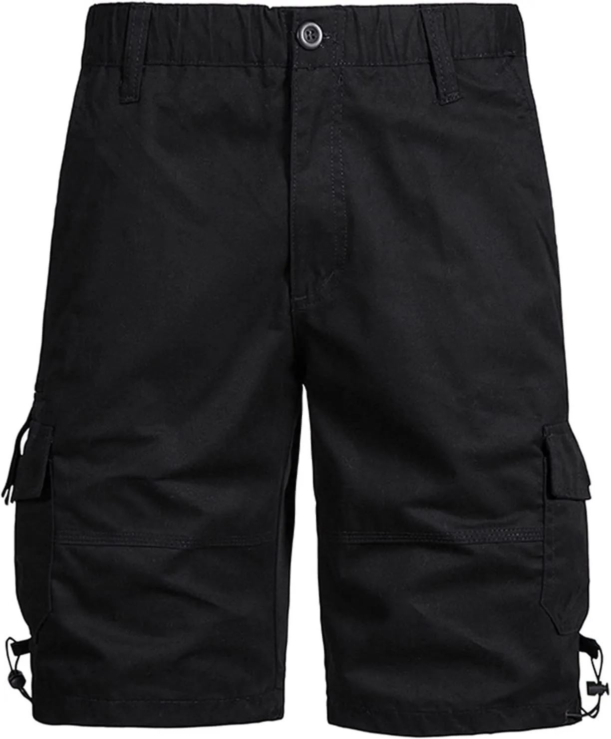 Mesh Shorts Regular Fit Cotton Elastic Waist Multi Pocket Cargo Shorts Outdoor Fashion Work Utility Tooling Short