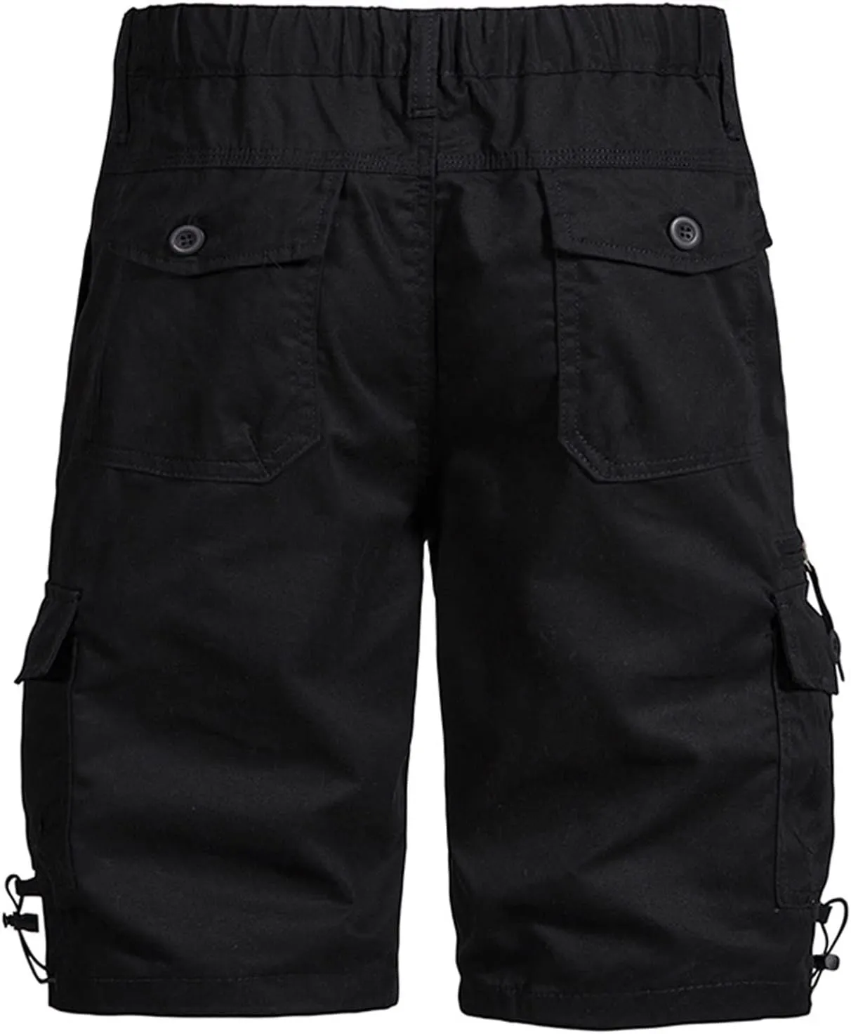 Mesh Shorts Regular Fit Cotton Elastic Waist Multi Pocket Cargo Shorts Outdoor Fashion Work Utility Tooling Short