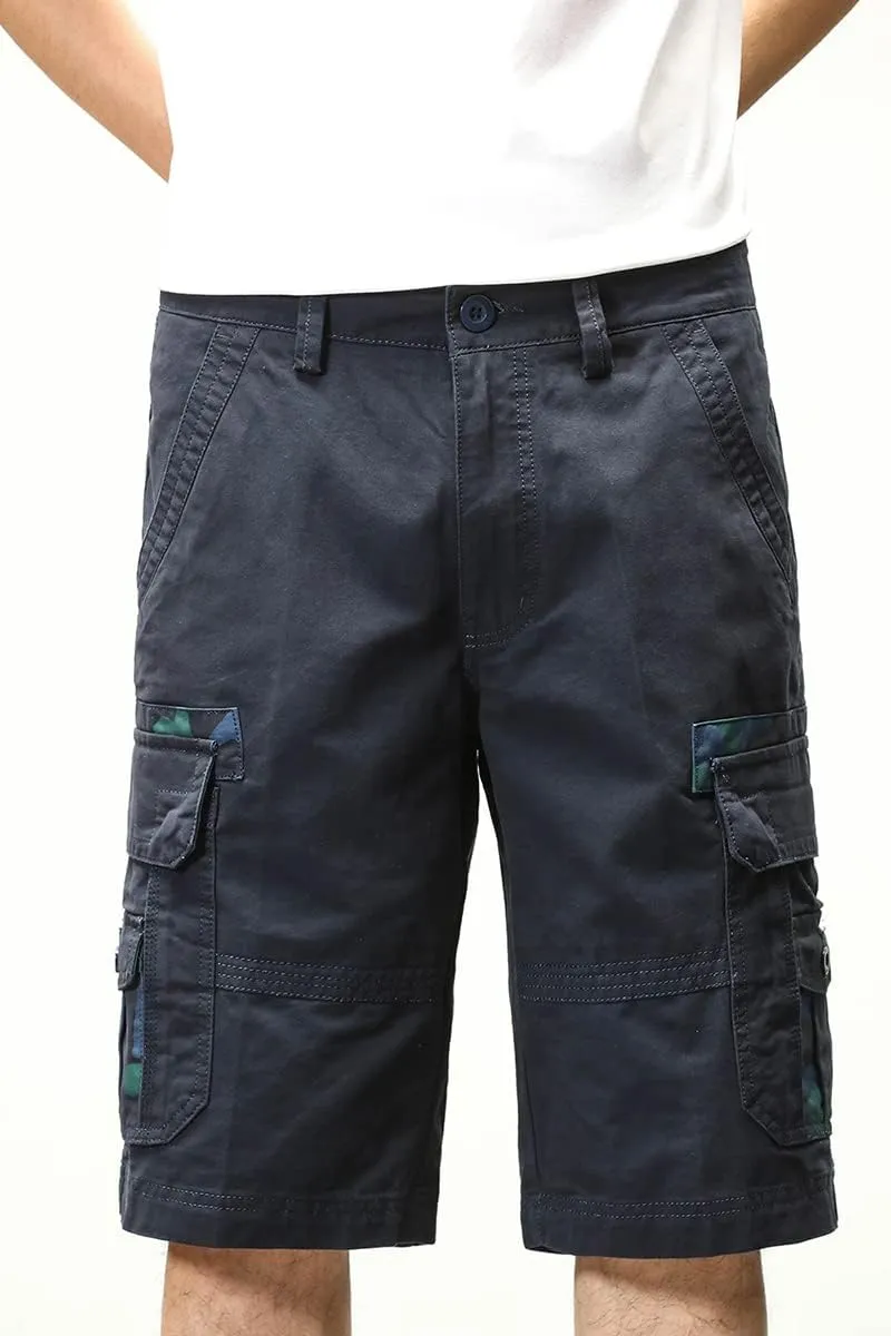 ND Men's Tactical Cargo Shorts Cotton Relaxed Fit Cargo Shorts with Pockets Camouflage Work Shorts for Men