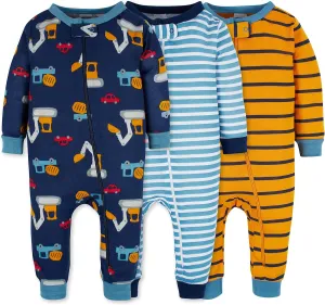 Onesies Brand baby-boys 3-pack Snug Fit One-piece Cotton Pajamas