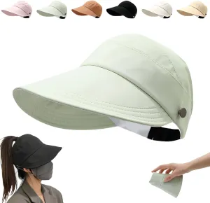 Outdoor UV Protection Hollow Top Sun Hat, Summer Hats for Women 2025, Wide Brim Hats for Women Beach Hats