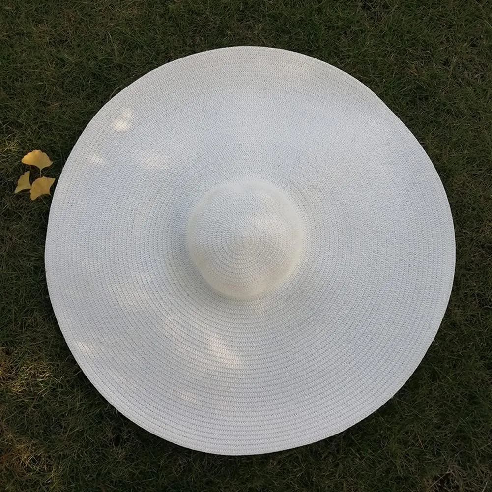 Oversized Beach Sun Hat for Women Foldable Large Wide Brim Hats Packable Roll up Floppy Cap Summer UV Protection Hat