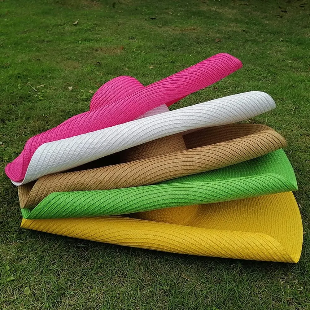 Oversized Beach Sun Hat for Women Foldable Large Wide Brim Hats Packable Roll up Floppy Cap Summer UV Protection Hat