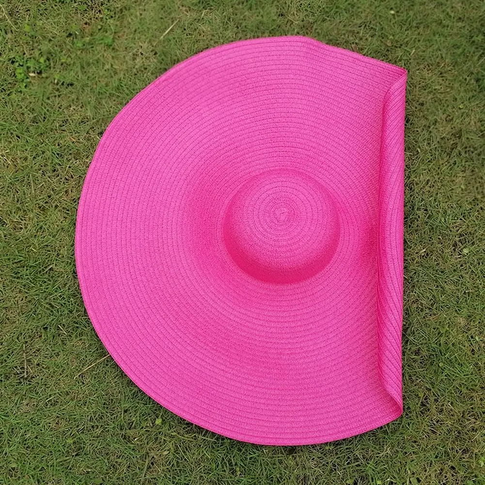 Oversized Beach Sun Hat for Women Foldable Large Wide Brim Hats Packable Roll up Floppy Cap Summer UV Protection Hat