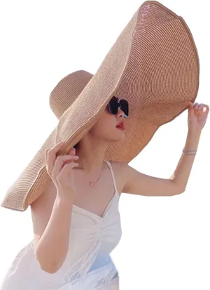 Oversized Beach Sun Hat for Women Foldable Large Wide Brim Hats Packable Roll up Floppy Cap Summer UV Protection Hat