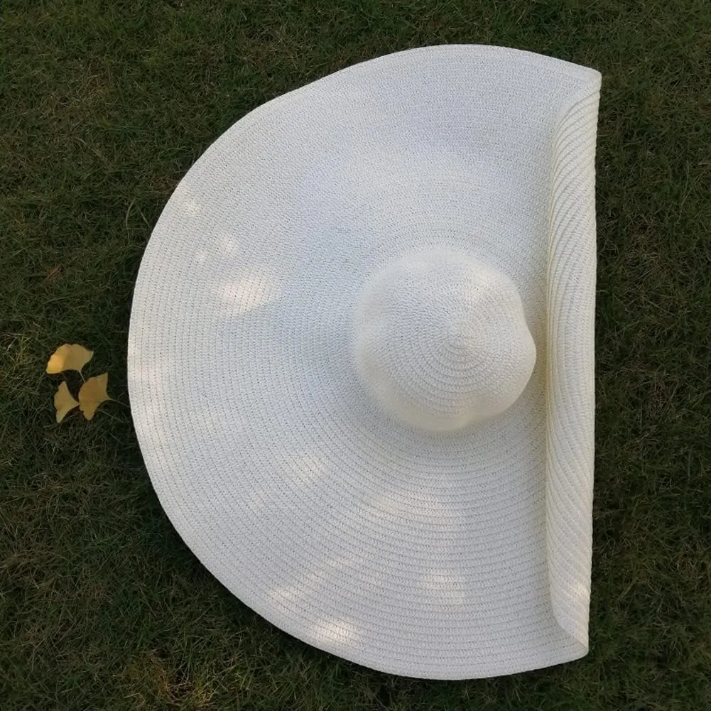 Oversized Beach Sun Hat for Women Foldable Large Wide Brim Hats Packable Roll up Floppy Cap Summer UV Protection Hat