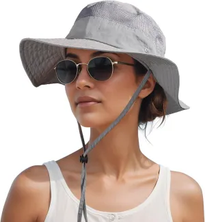 OZERO Boonie Sun Protection Hat: Breathable Wide Brim Hats for Men Women - Lightweight Bucket Hat for Fishing Hiking Safari