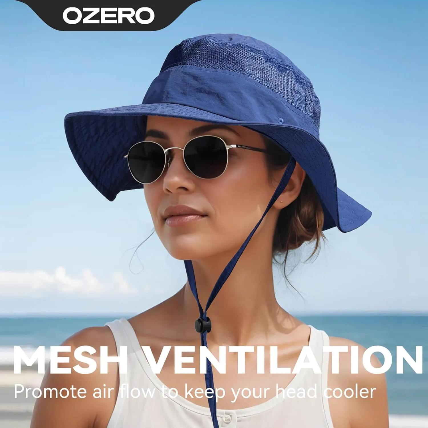 OZERO Boonie Sun Protection Hat: Breathable Wide Brim Hats for Men Women - Lightweight Bucket Hat for Fishing Hiking Safari