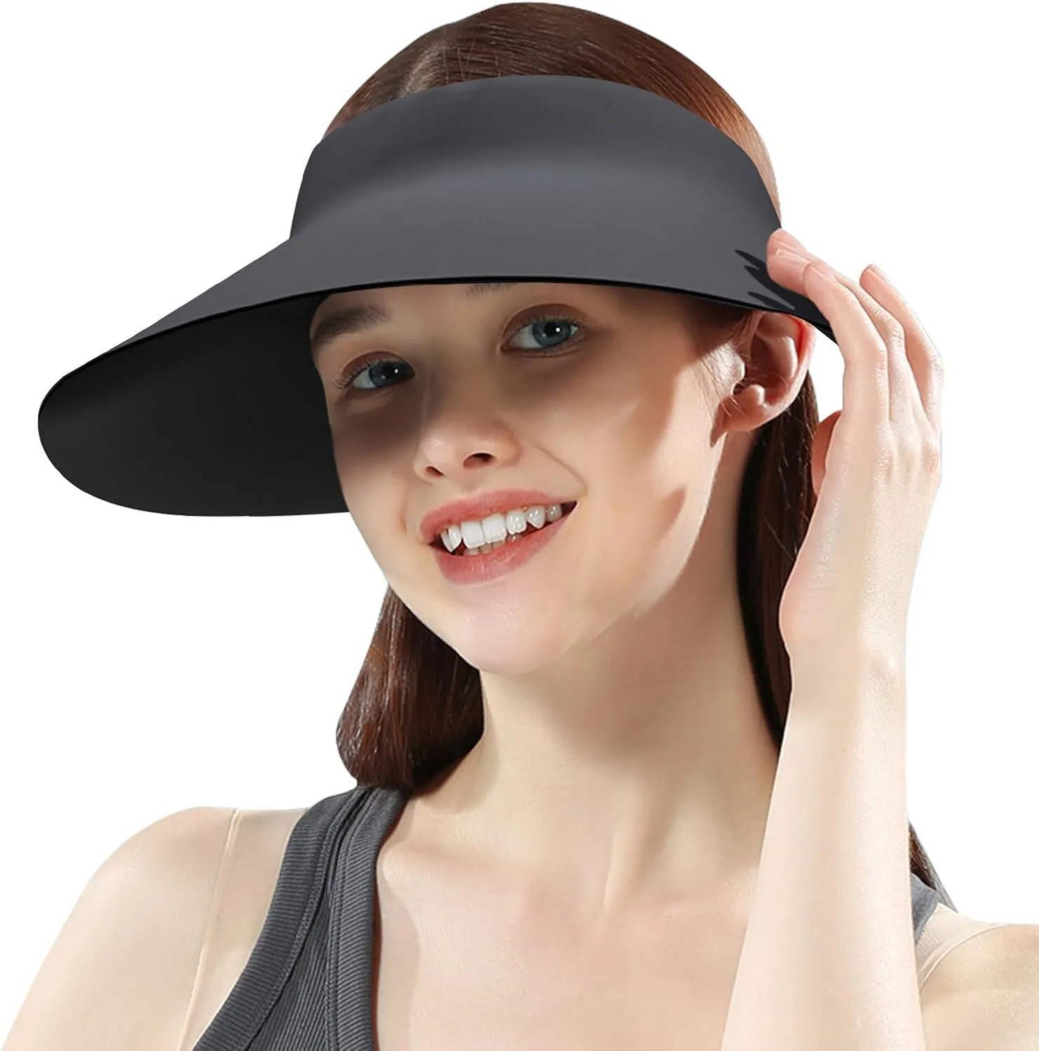 Peicees Wide Brim Hats for Women UPF50  Sun Visor with UV Protection for Summer s Golf Hiking Beach Travel Sports Foldable