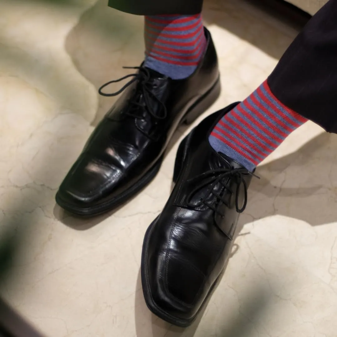 Pierre Henry Over the Calf Socks for Men (3 pairs) | Cotton Over the Calf Dress Socks | Long Socks Designed to Stay up 12  hr